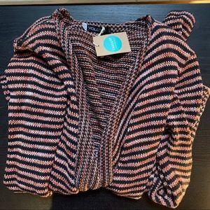 Volcom Striped Knit Cardigan Rust / Navy